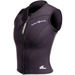 Neo Sport Wetsuits Women's Premium Neoprene 2.5mm Zipper Vest, Black, 6