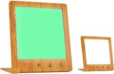 Multi Focus White and Green Light Therapy Lamp Sun Box- for MIGRAINE sufferers- 10000 Lux LED UV-Free with Touch Timer Function, Adjustable Brightness Control- Happy Mood Light (Wood Grain)