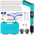 Concrete Nail Gun Kit with 50pcs Nails, 5 Speed Adjustable Manual Steel Nail Gun, Wall Fastening Power Tool, Portable Nail Shooting Machine, Wall Anchor Wire Slotting Device Household Decor