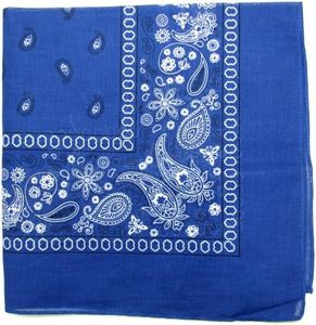 Kaiser Novelty Bandanas Paisley Cotton Bandanas (Royal Blue 22 X 22 in)