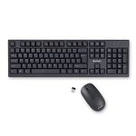 Verbatim Slimline Wireless Keyboard and Mouse Combo 2.4GHz USB Plug-and-Play Numeric Keypad Adjustable Tilt Legs Optical Wireless Mouse Full-Size Computer Keyboard Compatible with PC, Laptop 70741