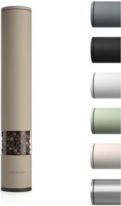 LARS NYSØM Salt Pepper Grinder Manual with Adjustable Ceramic Grinder from coarse to fine I Design Pepper Salt Mill (Taupe Brown)