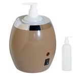 Electric Oil Warmer for Massage Oils: Heater with Single 250ml Plastic Pump Bottle - Relaxing + Warm Accessory for Treatment - Soothing Relaxing Cream + Lotion - Easy Safe Opertation + Fast Speed