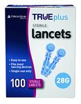 TRUEplus Single-Use Sterile Lancets 28 Gauge 100-Pieces, Colourless