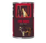 AATU 90/10 Wet Dog Food in a Tin - Angus Beef (6x400g) - Grain Free Recipe - No Artificial Ingredients - Good for Low Maintenance Feeding