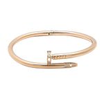 The Bling Box Studded Love Bangle Nail Rosegold Bracelet Kada for Women and Girls