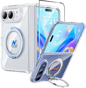 FNTCASE for Phone Ultra/Phone fold Case with 360 Spin Magnetic Stand Clear