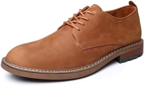 Mens Dress Shoes, Lace Up Plain Toe Leather Oxford Brown 10