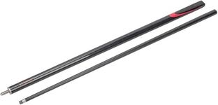 JBB Snooker and Pool Cue Stick, Carbon Fiber, Half Joint, 9mm (Black)
