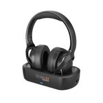Technaxx Wireless TV Headphones with Charging Base – Bluetooth 5.4 Over-Ear Headset with Microphone, 30h Battery, USB-C, Optical & AUX Input – Ideal for Seniors, TV & Music - TX-350