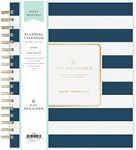 BLUE SKY Day Designer 2023 Daily and Monthly Planner, 8'' x 10'', Frosted Cover, Wirebound, Navy Stripe (142098)