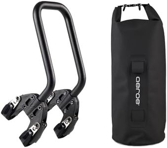AEROE Spider Front Rack + 12L Heavy Duty Dry Bag Black | Lightweight, Quick Release Front Fork Rack System | Secure, Stable and Waterproof IP65 Dry Bag for MTB and E-MTB