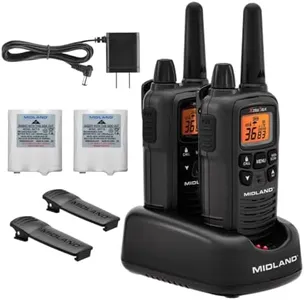 Midland LXT600VP3 FRS Walkie Talkies - Long Range 36-Channel Two-Way Radios, NOAA Weather Alerts(2-Pack, Black)