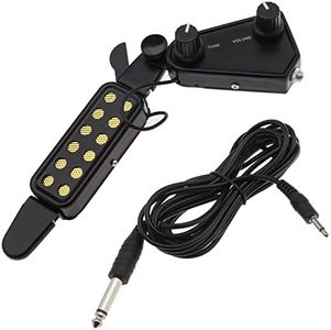 EMSea Pickup Per Chitarra Con 12 Fori Sonori Per Chitarra Acustica A 6 Corde Preamplificatore Trasduttore Elettrico Acustico Con Controllo Di Tono E Volume Lunghezza Cavo Di 10 Piedi