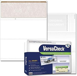 VersaCheck Secure Checks - 250 Blank Business Voucher Checks - Tan Classic - 250 Sheets Form #1000 - Check on Top