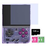 Miyoo Mini Plus Handheld Game Console, 3.5-Inch Retro Emulator Console Built-In 11000 Games, Support Wi-Fi Battle, Open-Source Emulators, Cortex-A7 Processor(128G Purple)