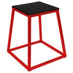 Retrospec Leap Plyo Box Jump Platforms for Home Gym Plyometric Jumping & Jump Box Exercise, 24", Red