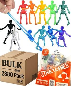 UpBrands 2880-Pack Stretchy Skeleton Toys for Kids – Bulk Halloween Party Favors, Non-Candy Trick-or-Treat Giveaways, Classroom Prizes, Carnival & Event Goodie Bag Fillers