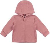 Hanes, Zippin Soft 4-Way Stretch Fleece Hoodie, Babies and Toddlers, Rose Tea, 12-18 Months