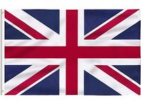 St@llion 3ft x 2ft Union Jack Flag Great Britain National Flag With Two Metal Eyelets/Grommets For Jubilee Parties British bn Sports King Charles III Coronation Celebration (Pack of 1)