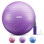 Umi Large Exercise Ball 55cm 65cm 75cm Gym Balls for Adults Yoga Ball with Pump Anti Burst Ball Chair for Balance, Stability