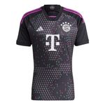 adidas Men's Soccer Bayern Munich 23/24 Away Jersey - Unifying Message, Moisture-Wicking Fabric Eco-Friendly Materials, Black, Large