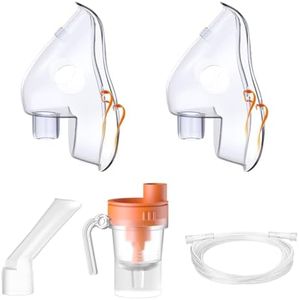 Nebulizer Replacement Kit, Nebulizer Mask for Adult, Nebulizer Tubing and Mouthpieces, Suitable for Home Use