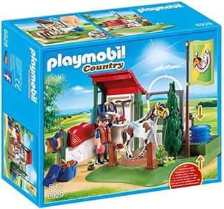 PLAYMOBIL Country 6929 Set de Limpieza para Caballos con Bomba de Agua, A partir de 5 años