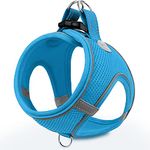 Joytale Step in Dog Harness,Soft Mesh Reflective Breathable Vest Harnesses,Easy Walk Harness with Safety Buckle for Small and Medium Dogs,M,Sky Blue