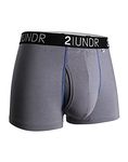 2undr Men's Swingshift Trunks (Small, GREY | BLUE)