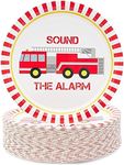 BLUE PANDA 80-Pack Fire Truck Party Supplies, Paper Plates (9 in)