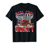 Real Cool GRAMPY Biker Racing Gift For Fathers Day T-Shirt