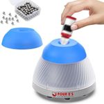 FOUR E'S SCIENTIFIC 5000 RPM Vortex Mixer Paint Shaker, Fast Mixing Touch Mode for Model Paints, Lash Extensions Adhesive, Nail Polish,Include Extra Silicone Cap & 100 Pcs Stainless Steel Mixing Balls