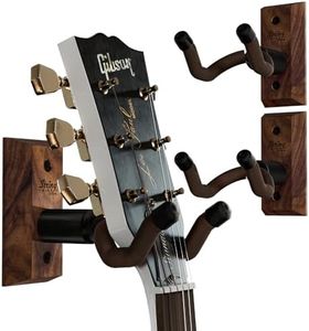 String Swing 3 pack CC01K-BW Hardwood Home and Studio Guitar Keeper - Black Walnut Acoustic Electric Guitar Hanger