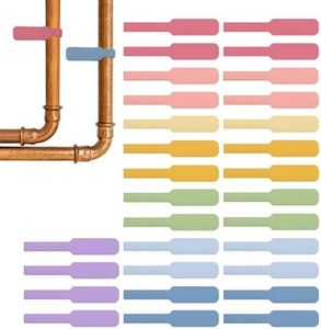 Wrap-It Storage Cable Labels - Large, Macaron (30-Pack) - Colorful Write-On Tags for Basement and Office Organizing