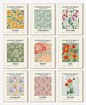 KBKBART Flower Market Poster Set of