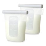 Eco Sealz Silicone Reusable Breastmilk Storage Bags: Leak-Proof Double-Seal, Dishwasher & Bottle Warmer Safe, 240Ml Each, Pack Of 2