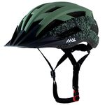 Youth Kids Road Bike Helmet, Lightweight and Adjustable Boys Girls Bicycle Helmet for Teen Age 8-10-12-14 Years, Mountain Cycling Helmet with 2 Detachable Visor (Matte Dark-Green, M)