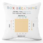 Classroom Decor Throw Pillow Covers, Mental Health Throw Pillow Cover Decor for Therapy Office School Counselor Office Decor,Book Center Calming Corner Playroom Decor Pillow Case,Box Breathing