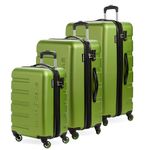 SWISSGEAR 7366 Hardside Expandable Luggage with Spinner Wheels (3-Piece Set (18/23/27), Green)