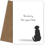 Sorry For Your Loss Card - Thinking Of You Dog Sympathy Cards for Loss of Dog - Animal and Pet Memorial Card for Bereavement & Condolence