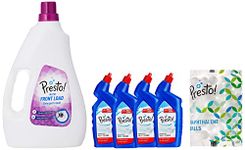 Amazon Brand - Presto! Disinfectant Toilet Cleaner - 1 L (Pack of 4) & Amazon Brand - Presto! Naphthalene Balls - 200 G (Pack Of 5) & TP-Link AC750 Wifi Range Extender