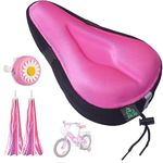 Zacro Gel Kids Bike Seat Cushion Cover for Boys & Girls, Anti-Slip Bike Seat Cover for Toddler, Breathable & Extra Soft Memory Foam Child Bicycle Saddle Padded with Reflective Strip, 9"x6"