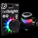 Brightz BellBrightz LED Light Up Bike Bell for Kids & Adults - Twinkling Rainbow LED Halo Light - Easy Push Thumb Switch for Bell Sound Unique Bicycle Accessory for All Ages