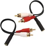 VCE 3.5mm Female to 2 RCA Male Ster