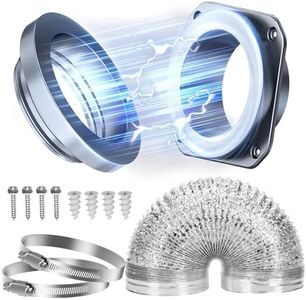 VOXWELLY Magnetic Dryer Vent Coupling Easy to Clean Quick Connector Airtight Seal Dryer Vent Connector Kit Including a 2.6ft 4" Duct and two Clamps, DV180