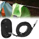 3.5m Camping Clothesline with 24 Fixed Beads,Portable Clothes Line,Non-Slip Clothesline for Laundry, Garden, Balcony, Motorhome, Camping Travel Accessories,Washing Line Clotheslines