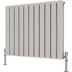 Radbliss Horizontal Flat Panel Radiator 600x748mm White Double Design RAD Central Heating