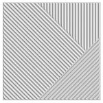 Kayra Decor 3D Self Adhesive Wall Panel -White Color Stripe Design - (19.7 x 19.7, Covers 32.28 Sq. ft. (Pack of 12) Peel and Stick Wall Panel for Home Kitchen and Office Decor