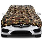 FABTEC Premium Waterproof Dog Protection Car Cover (14ftX55Inch) Car Protection from Dogs, Pets and Animal for Roof and Bonnet Attach Full with Spikes for Big Cars (Jungle Print) 1pc